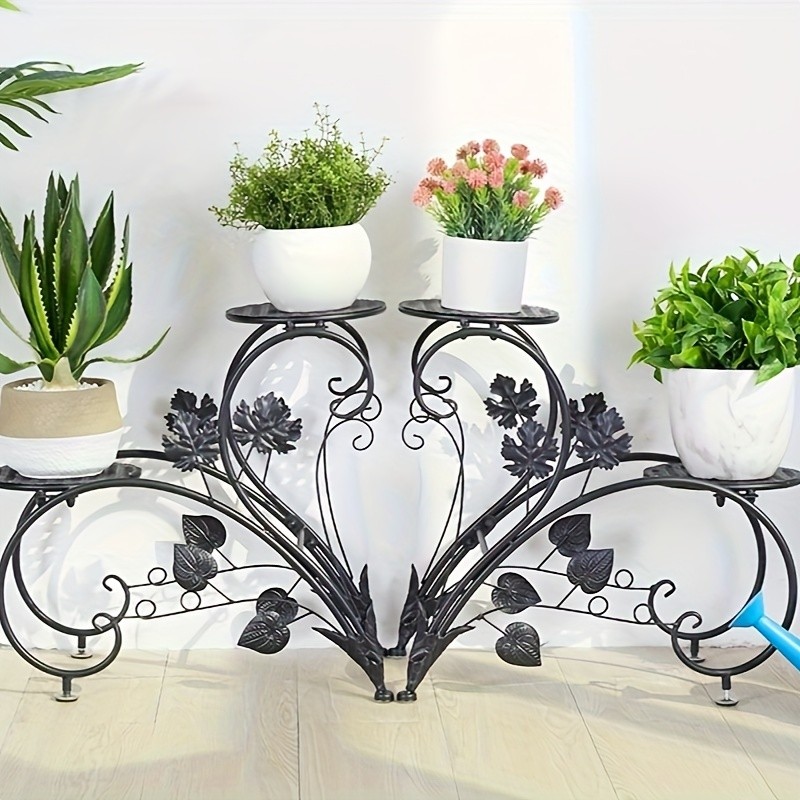 wisfor 4-Tier Tall Plant Pot Stands Elegant, Durable Design for Indoor and Outdoor Plant Display
