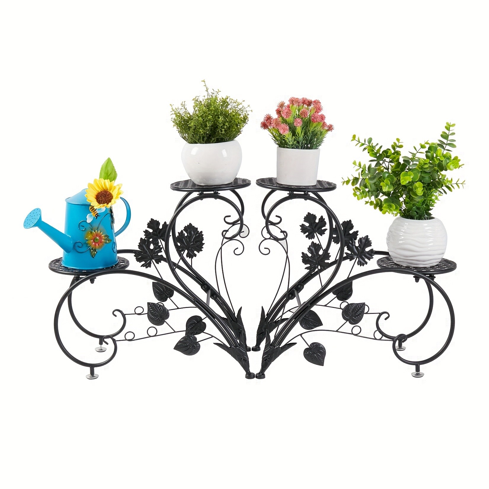 wisfor 4-Tier Tall Plant Pot Stands Elegant, Durable Design for Indoor and Outdoor Plant Display