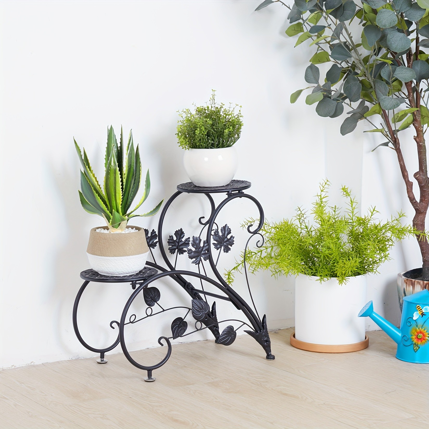 wisfor 4-Tier Tall Plant Pot Stands Elegant, Durable Design for Indoor and Outdoor Plant Display