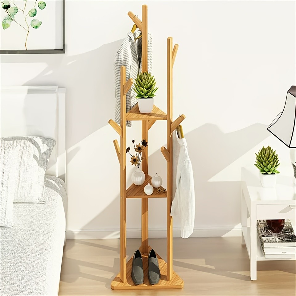 wisfor Chic Bamboo Tree Coat Rack Stylish and Functional Storage Solution for Your Home
