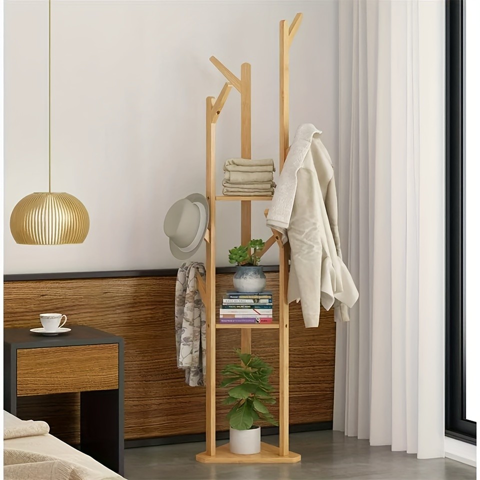 wisfor Chic Bamboo Tree Coat Rack Stylish and Functional Storage Solution for Your Home