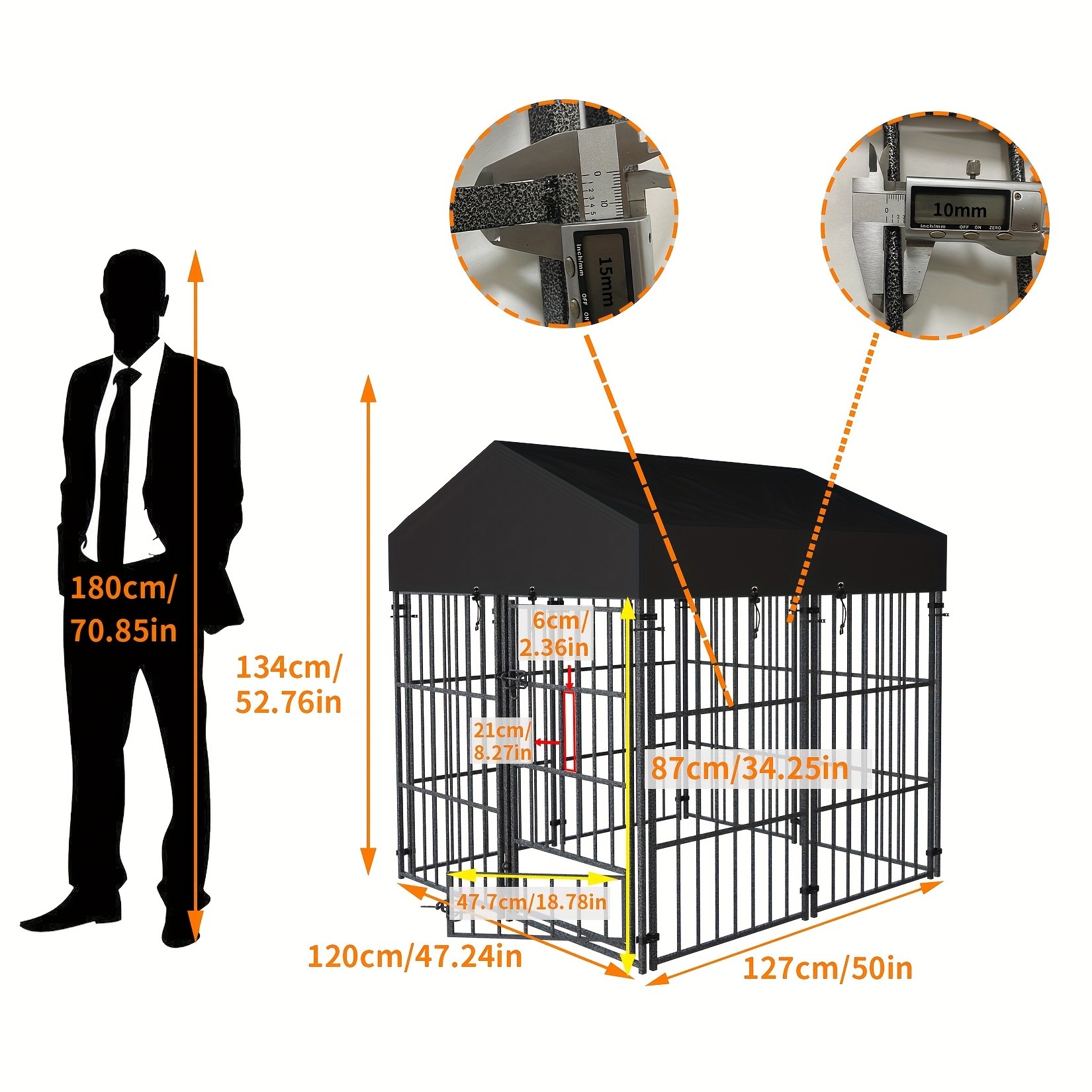 wisfor Heavy Duty Metal Dog Crate Spacious, Durable, and Ideal for Small to Medium Dogs