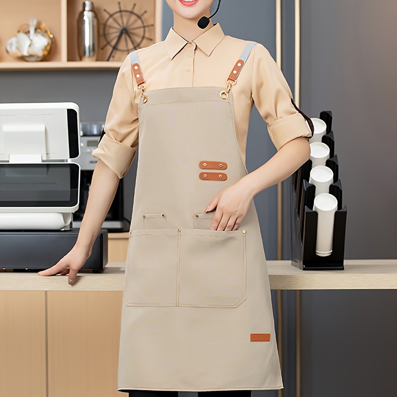 FARIDABIO Stylish Polyester Apron Comfortable and Practical Apron for Men and Women