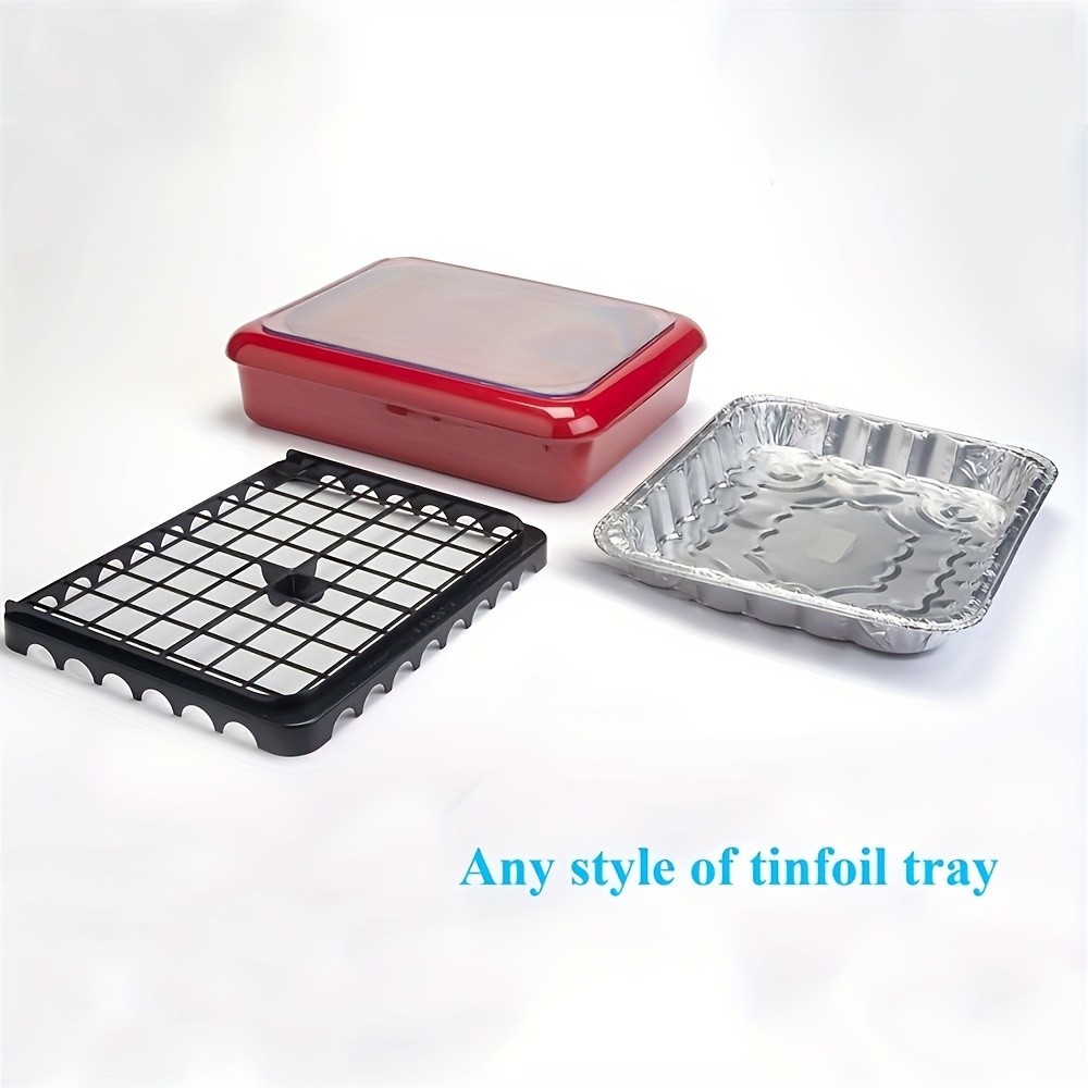 FARIDABIO 2-in-1 Aluminum Foil Tray with Heat Preservation Stackable Serving Tray for Salads, BBQs, and More