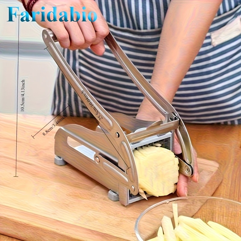 FARIDABIO Stainless Steel Fruit Cutting Machine Manual French Fry Cutter and Vegetable Chopper