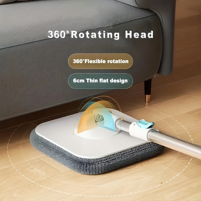 FARIDABIO 360-Degree Swivel Mop and Bucket Combo Easy-to-Clean, Non-Electric Floor Cleaning Solution