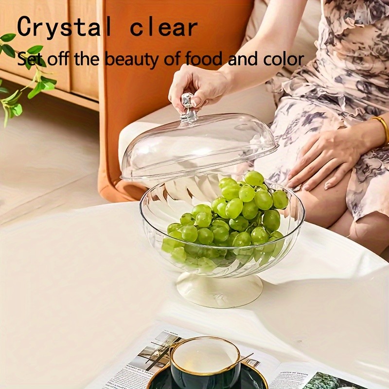 FARIDABIO Versatile Countertop Fruit Tray Fruit Bowl with Lid and Drainage Holes