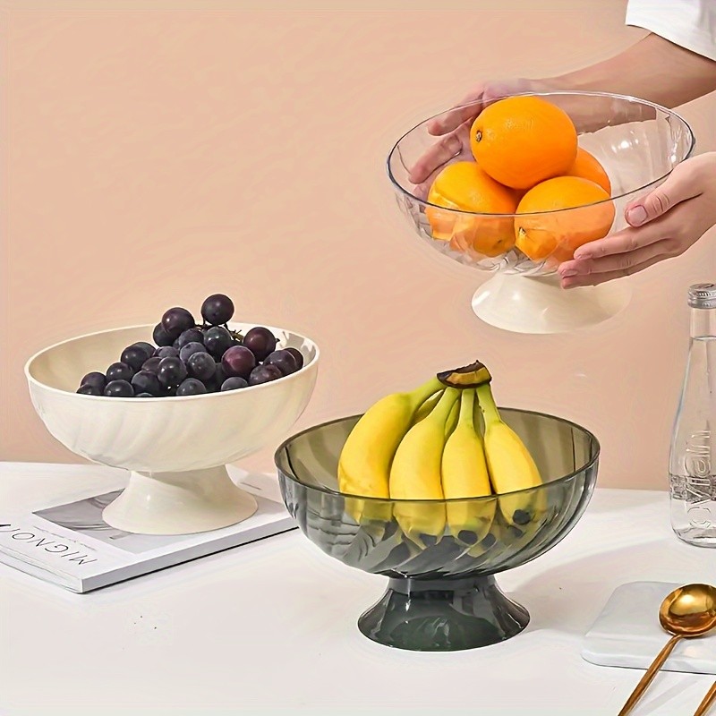 FARIDABIO Versatile Countertop Fruit Tray Fruit Bowl with Lid and Drainage Holes