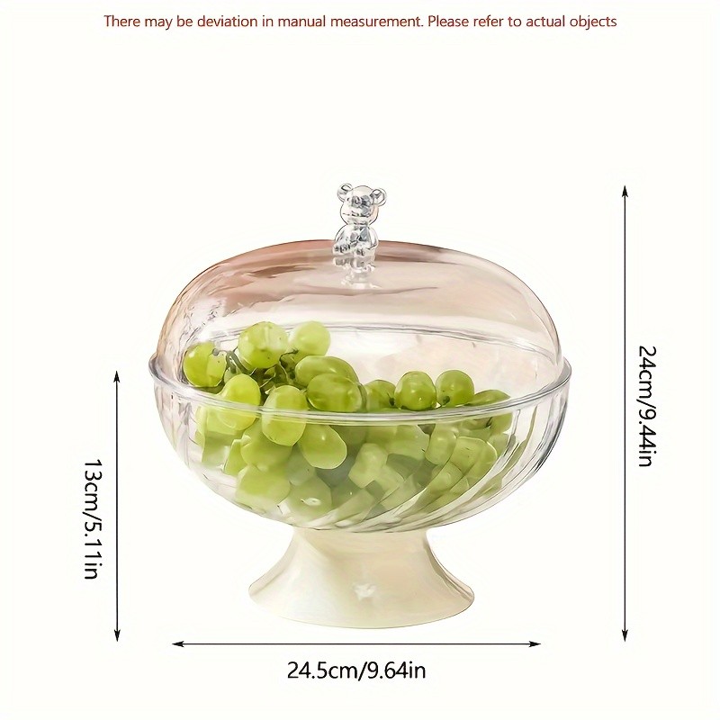FARIDABIO Versatile Countertop Fruit Tray Fruit Bowl with Lid and Drainage Holes