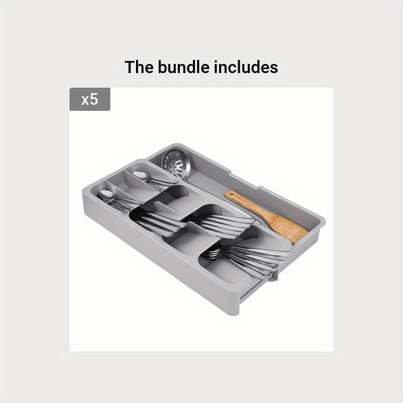 FARIDABIO Expandable Silverware Organizer Tray Versatile Utensil Holder for Kitchen Drawers