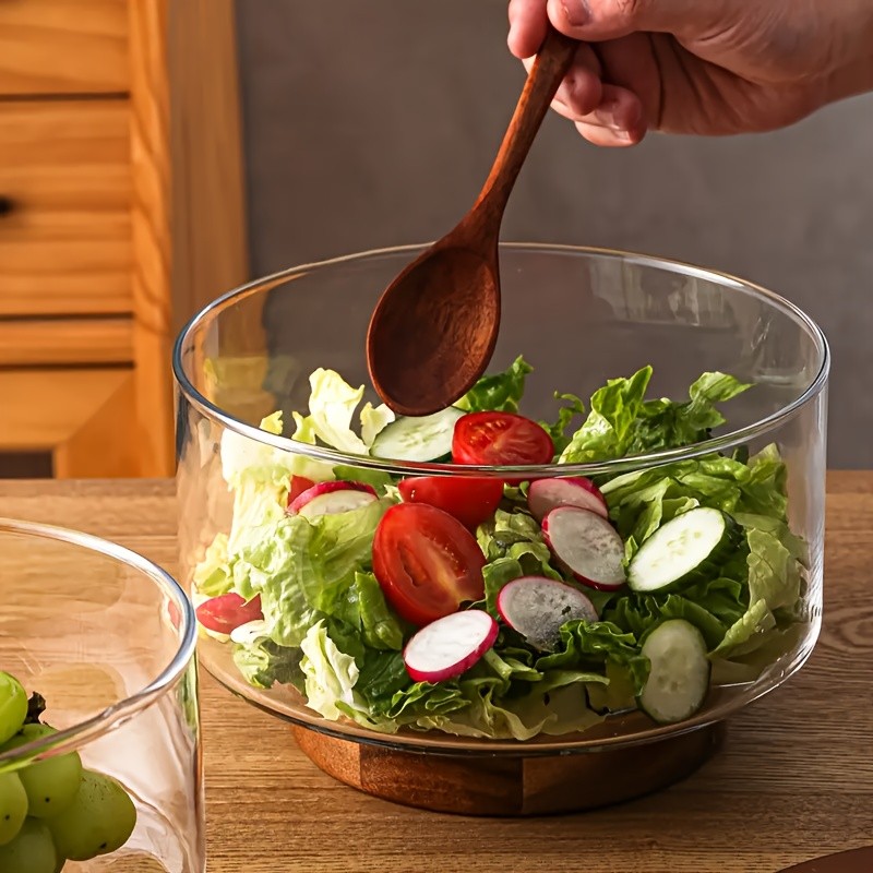 FARIDABIO Clear Glass Salad Bowl Nordic Modern Dining Bowl for Home and Restaurant