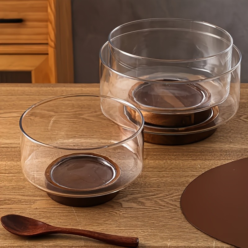 FARIDABIO Clear Glass Salad Bowl Nordic Modern Dining Bowl for Home and Restaurant