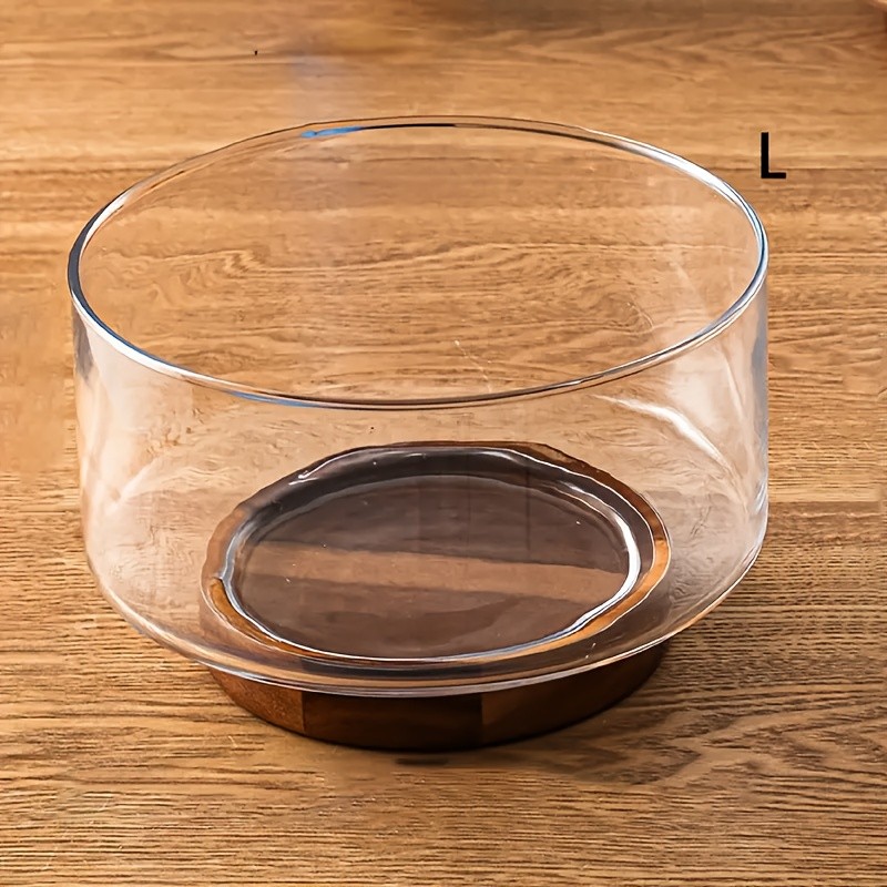 FARIDABIO Clear Glass Salad Bowl Nordic Modern Dining Bowl for Home and Restaurant