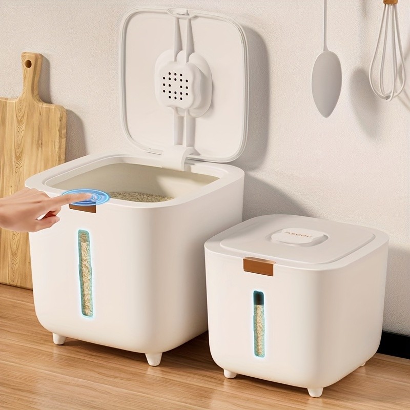 FARIDABIO 5kg Food Grade Plastic Rice Storage Bucket Insect Proof and Moisture-Sealed Flour Container