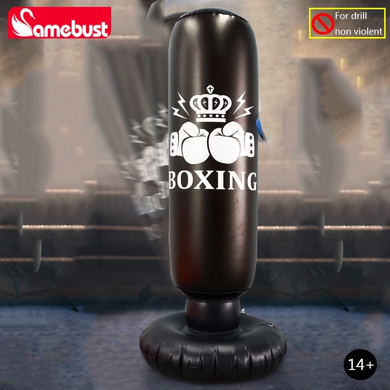 CAMEBUST Inflatable Boxing Bag PVC Punching Bag for Sports and Practice