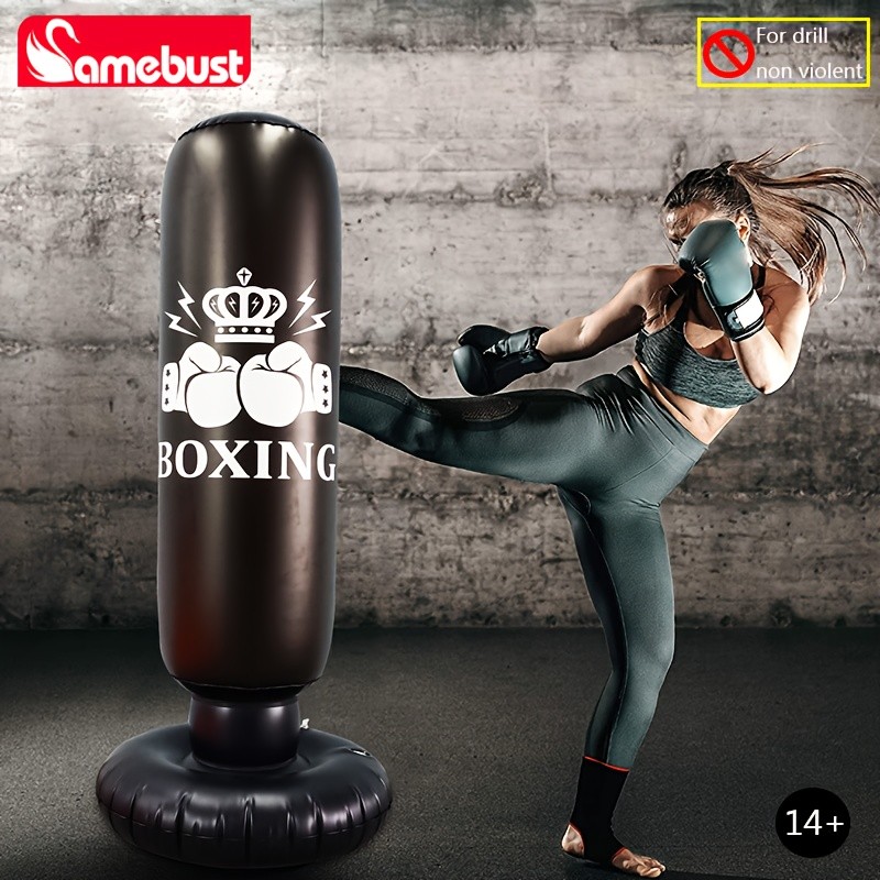 CAMEBUST Inflatable Boxing Bag PVC Punching Bag for Sports and Practice