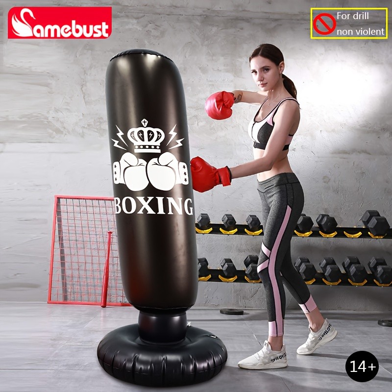 CAMEBUST Inflatable Boxing Bag PVC Punching Bag for Sports and Practice