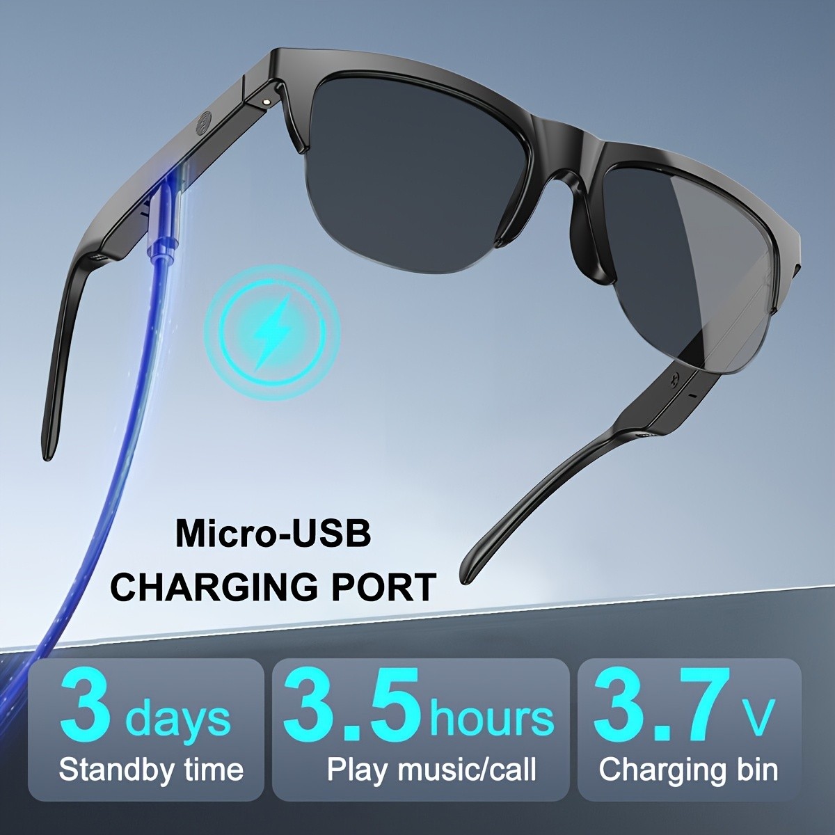 ANKRIYUL Smart Wireless Glasses Headphones