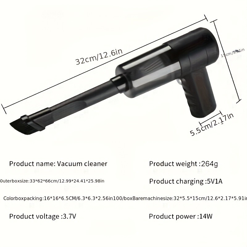 WELUVFIT 1pc Portable Vacuum Cleaner
