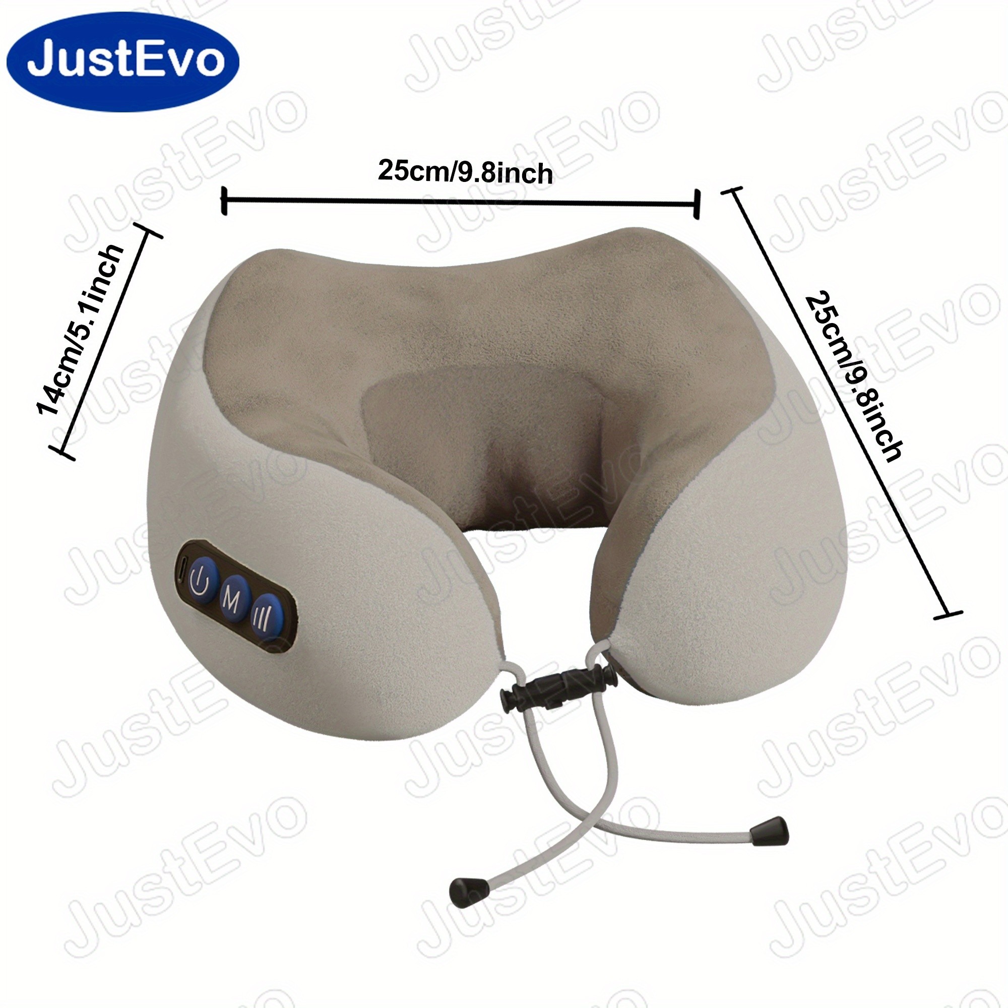 JUSTEVO Electric Neck Massage Pillow Perfect Neck Relief for Travel, Office, and On-the-Go
