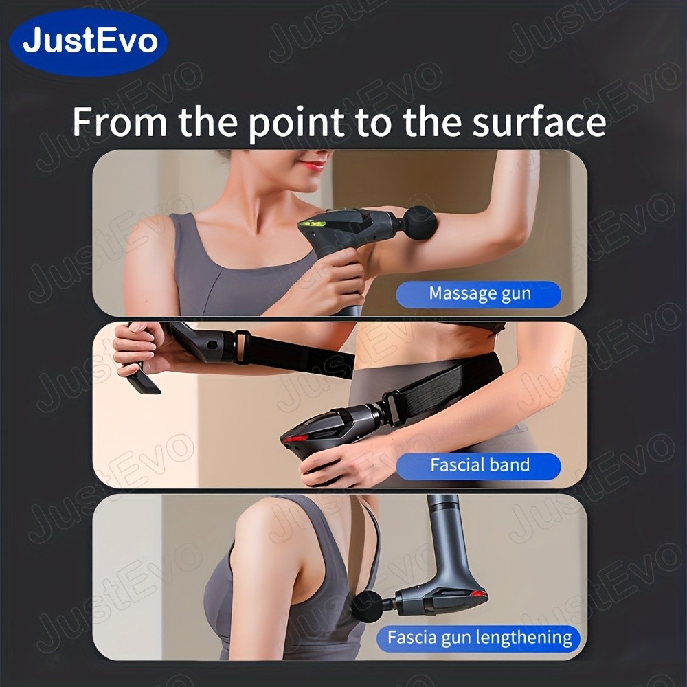 JUSTEVO Upgraded Multifunctional Electric Massage Gun Versatile Relief for Post-Workout Recovery and Daily Use