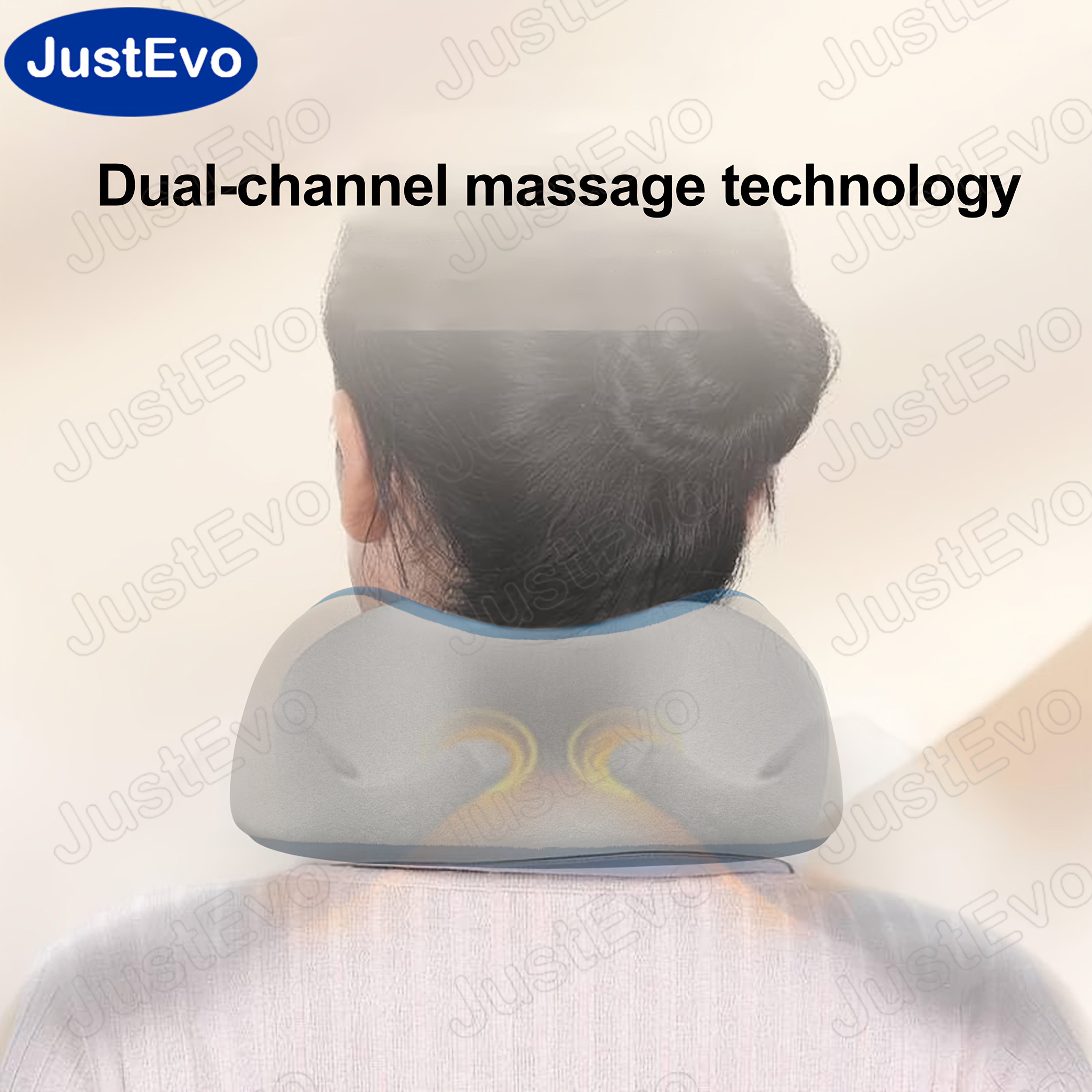 JUSTEVO U-Shaped Massage Pillow  Ultimate Neck Support for a Relaxing and Comfortable Journey