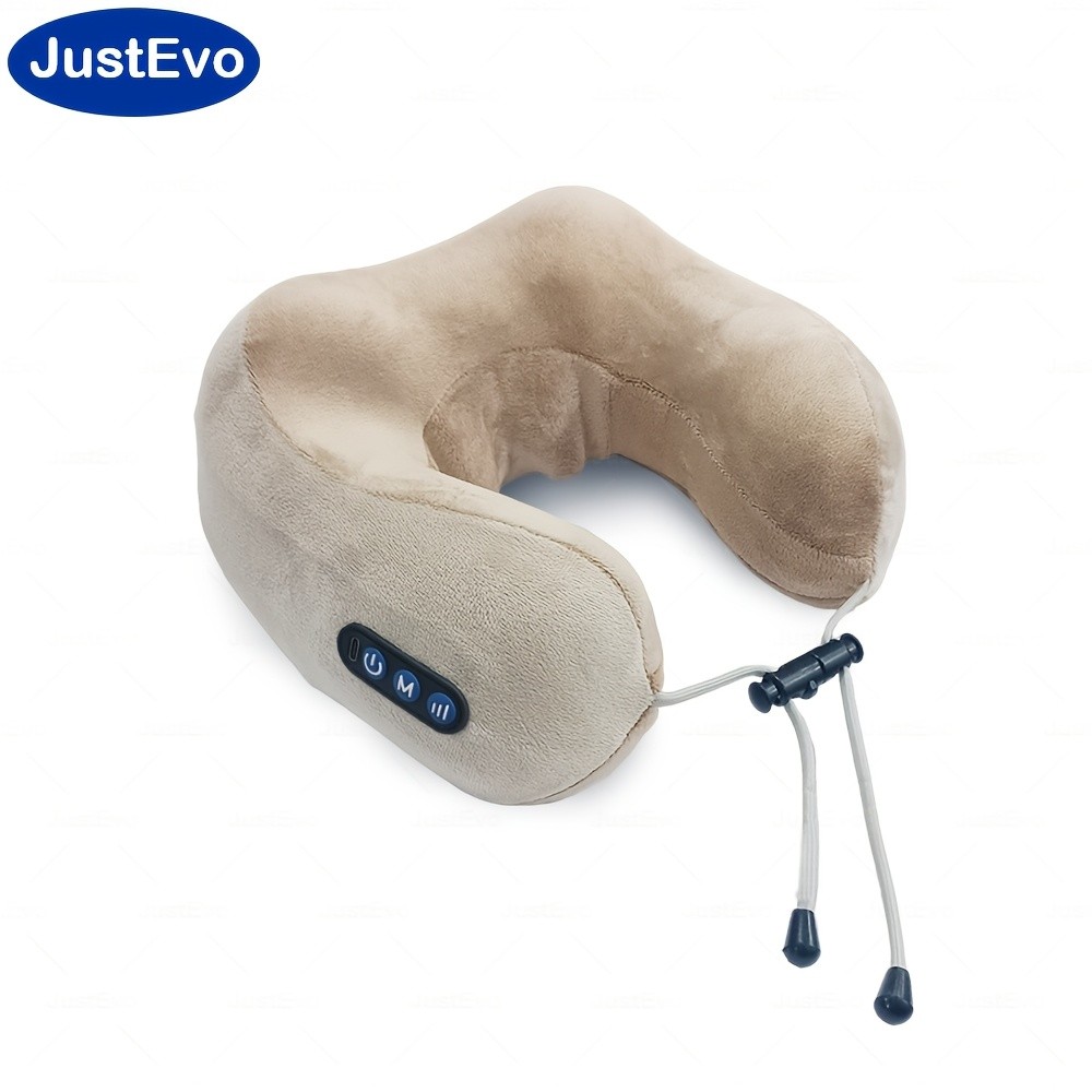 JUSTEVO 3D Kneading Neck Massage Pillow Extra-Thick Memory Foam for Ultimate Comfort and Relaxation