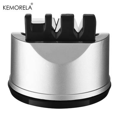 KEMORELA 3-in-1 Stainless Steel Knife Sharpener Ambidextrous V-Edge Sharpening Tool for Kitchen and Outdoor Knives