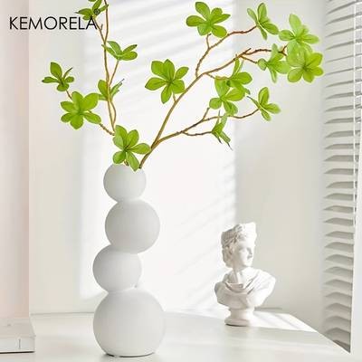 KEMORELA Black and White Softball Ceramic Vase Classic Ceramic Vase for Flower Arrangements and Home Decor