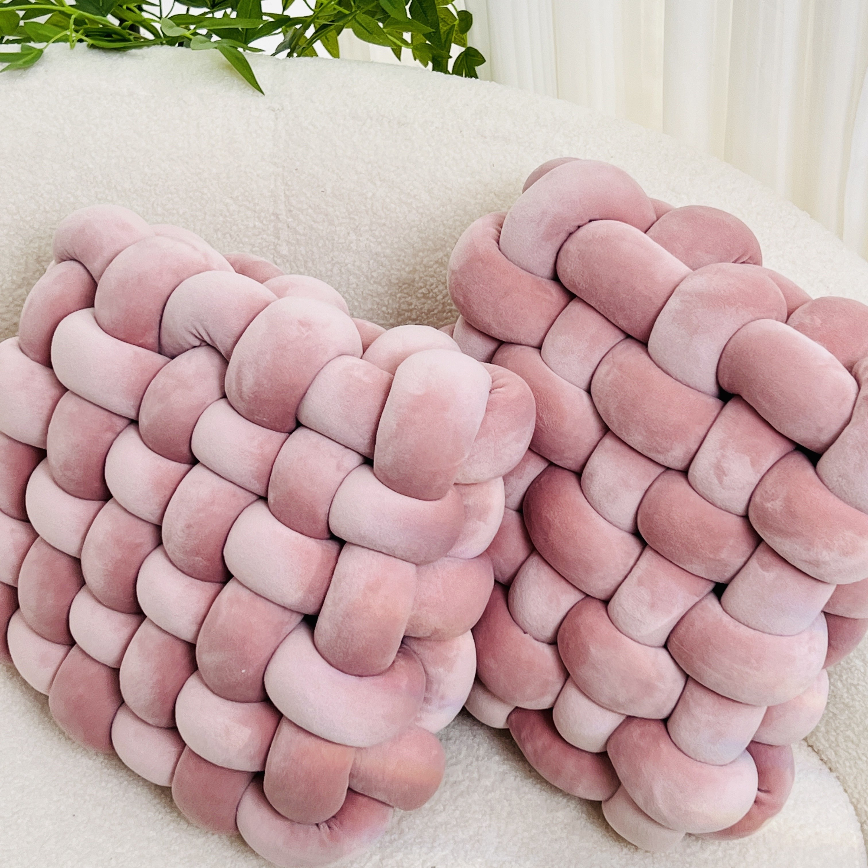 YLBKIKR 2pcs Knot Throw Pillow Soft and Plush Cushions for Stylish Home and Office Decor