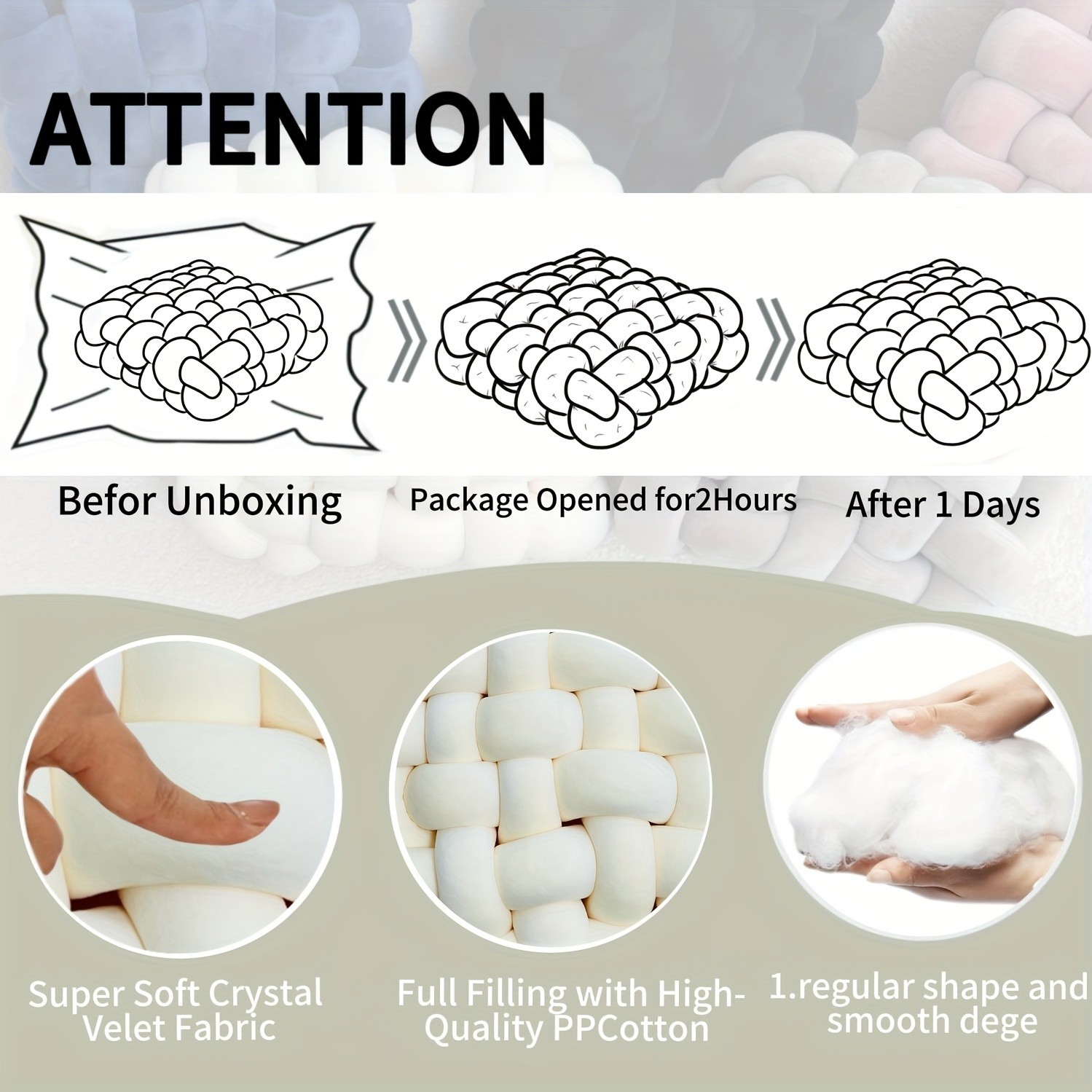 YLBKIKR 2pcs Knot Throw Pillow Soft and Plush Cushions for Stylish Home and Office Decor