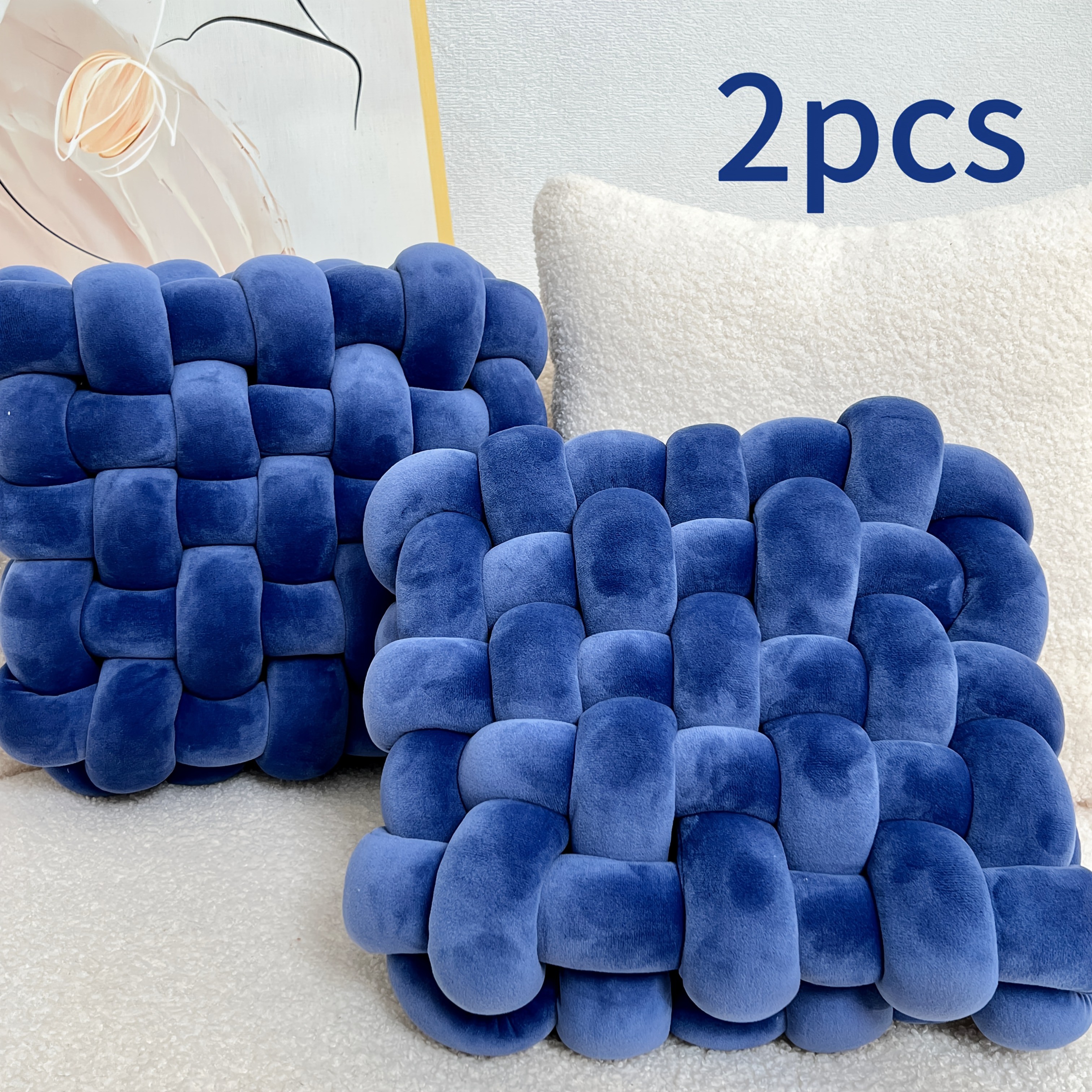 YLBKIKR 2pcs Knot Throw Pillow Soft and Plush Cushions for Stylish Home and Office Decor