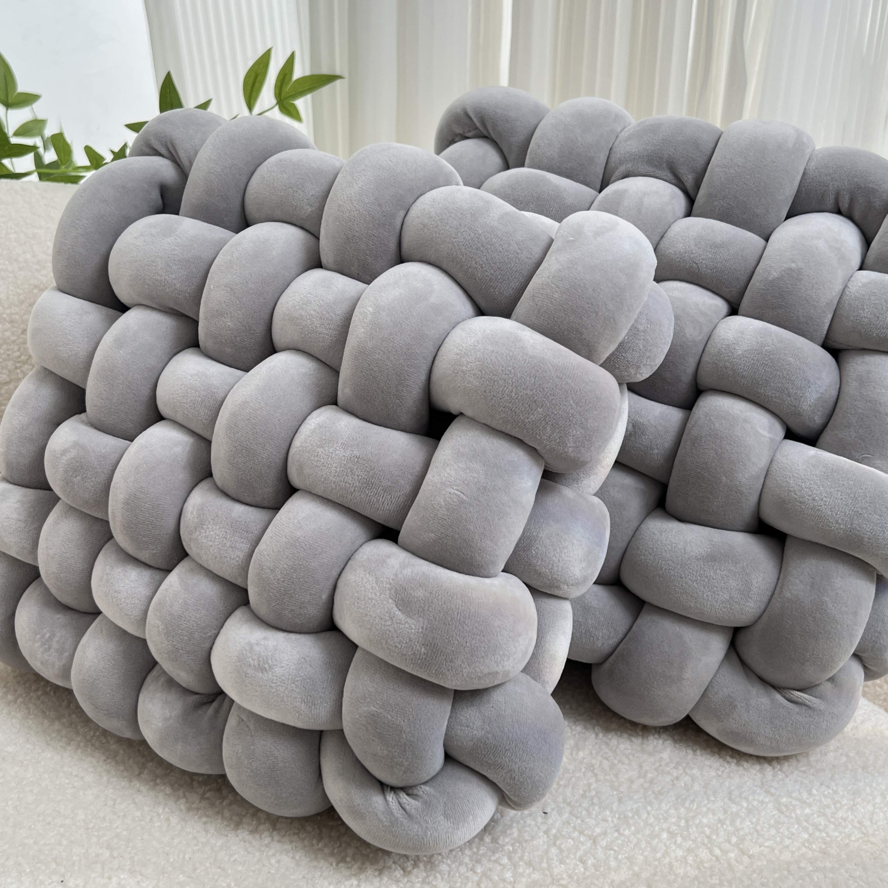 YLBKIKR 2pcs Knot Throw Pillow Soft and Plush Cushions for Stylish Home and Office Decor