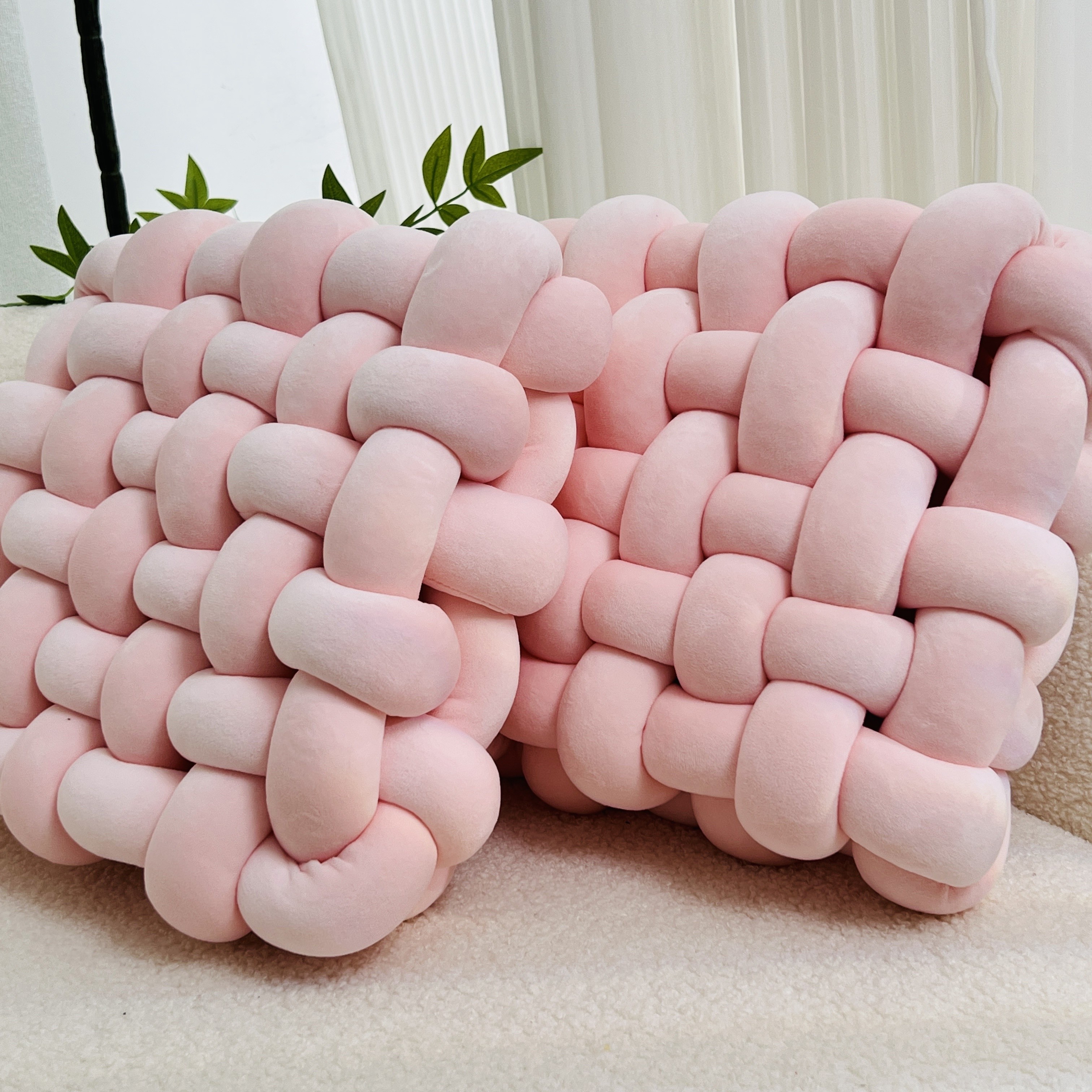 YLBKIKR 2pcs Knot Throw Pillow Soft and Plush Cushions for Stylish Home and Office Decor