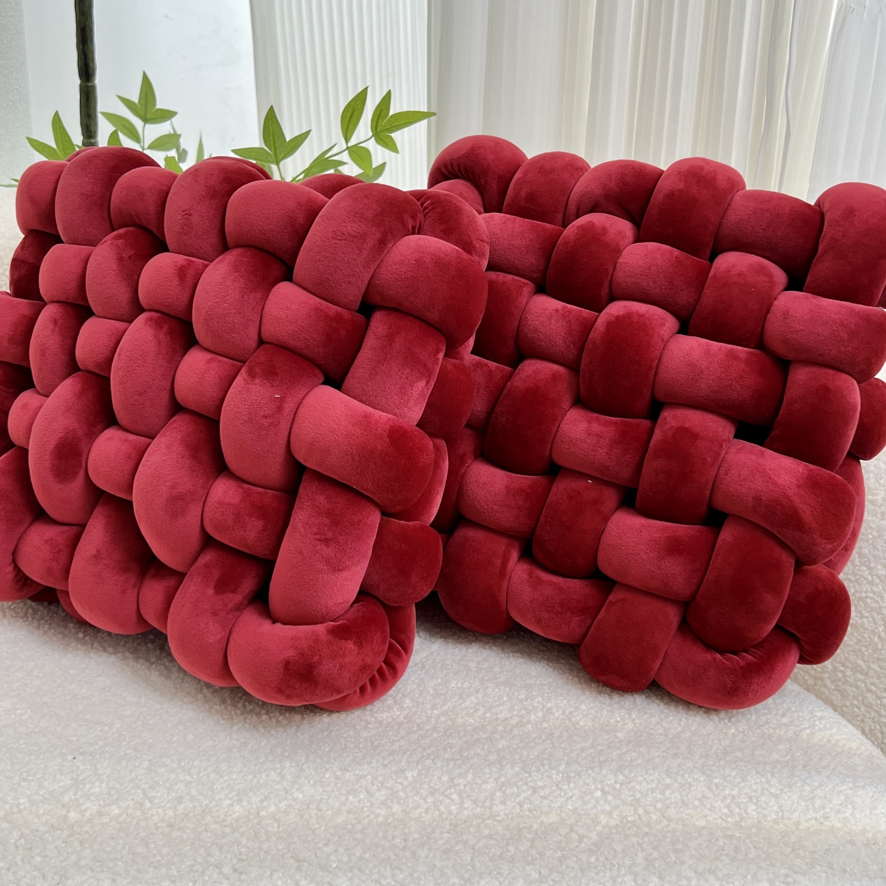 YLBKIKR 2pcs Knot Throw Pillow Soft and Plush Cushions for Stylish Home and Office Decor