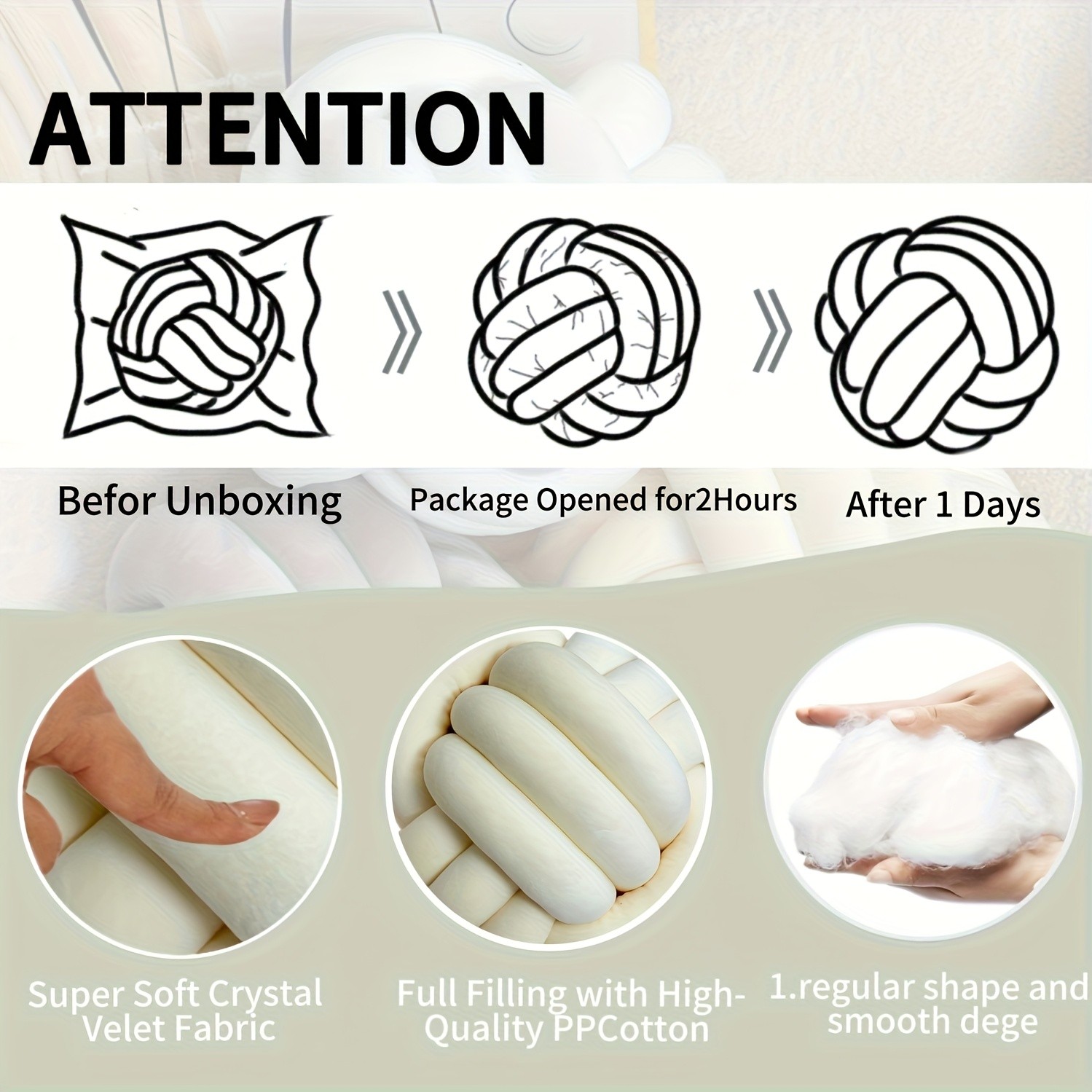 YLBKIKR Soft Plush Knot Ball Pillow Handmade Geometric Pattern Pillow for Cozy and Stylish Home Decor
