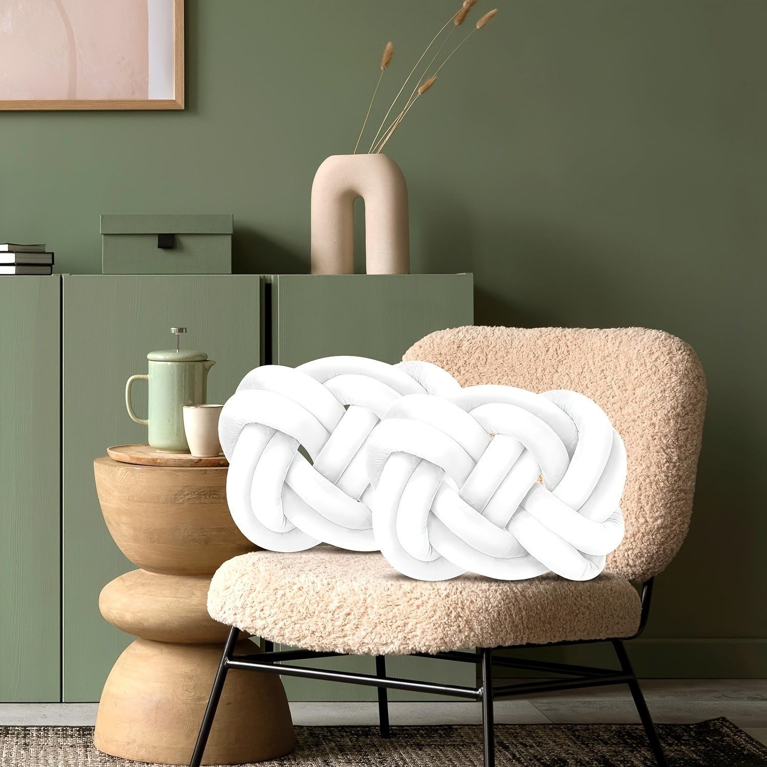 YLBKIKR Two-Piece Sofa Knot Pillow Soft Decorative Cushions to Enhance Comfort and Style in Your Home