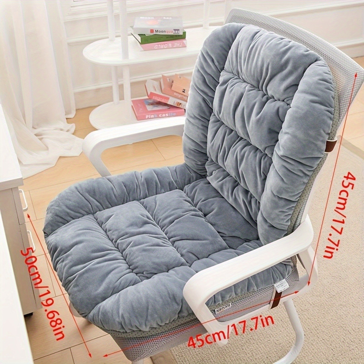 HAOZCL Ergonomic Seat Cushion with Backrest Support  Thick, Washable Comfort Pad for Car, Office, and Dining Chairs