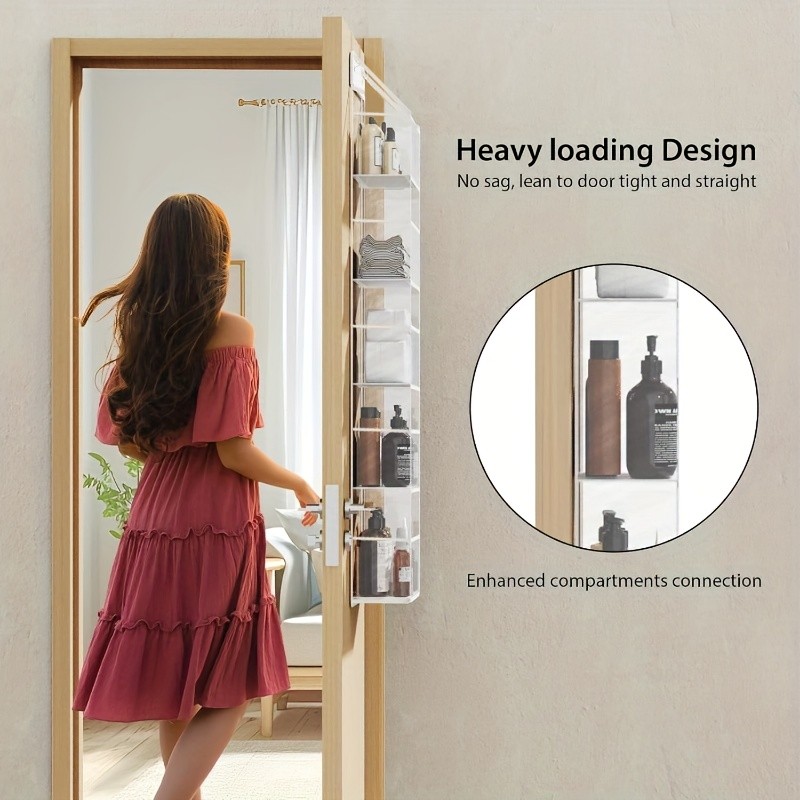 HAOZCL 6-Shelf Over-the-Door Hanging Bathroom Organizer Rack Versatile Storage for Bathroom, Closet, Pantry, and More