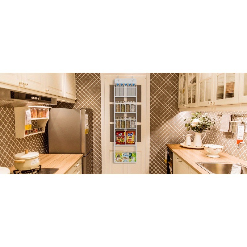 HAOZCL 6-Shelf Over-the-Door Hanging Bathroom Organizer Rack Versatile Storage for Bathroom, Closet, Pantry, and More