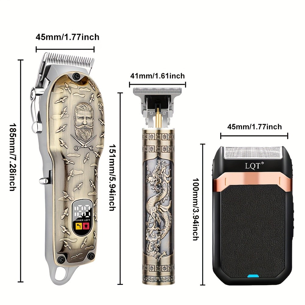 LQT 3pcs Professional Electric Hair Clipper Set