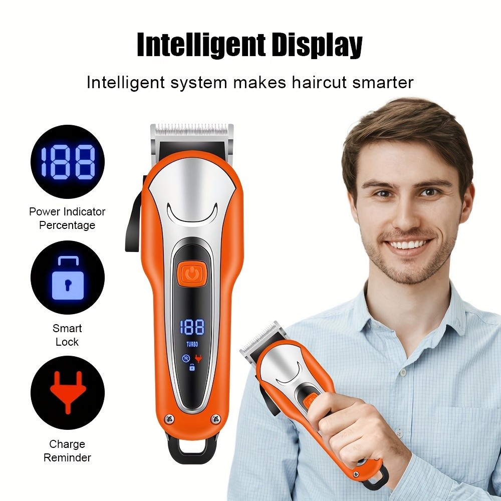 HIENA Electric Hair Clipper Orange Sub-Machine Set