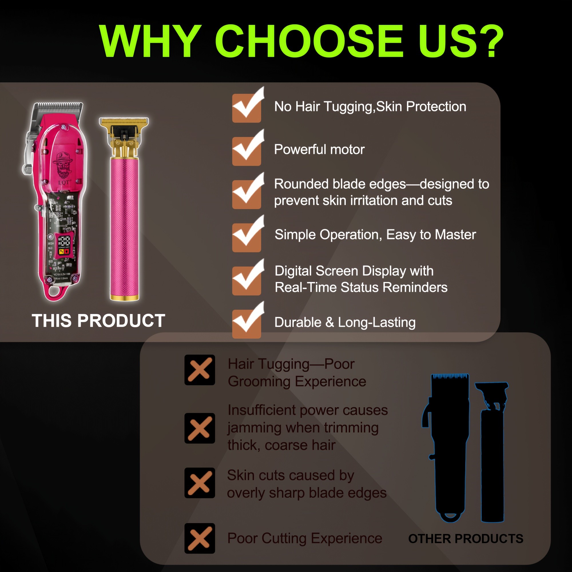 LQT Men's Electric Hair Clipper