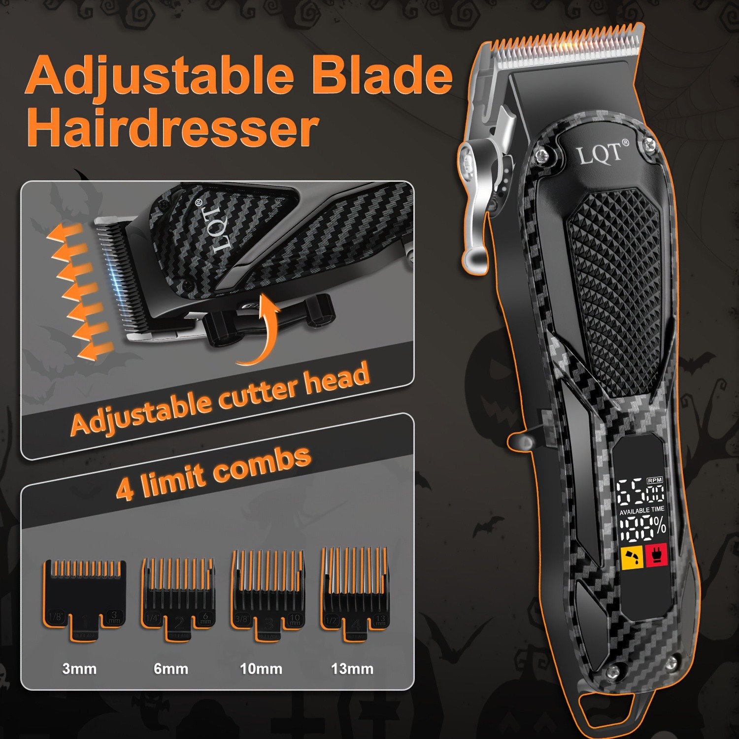 LQT 3/2pcs Mens Professional Hair Clipper and Trimmer Set
