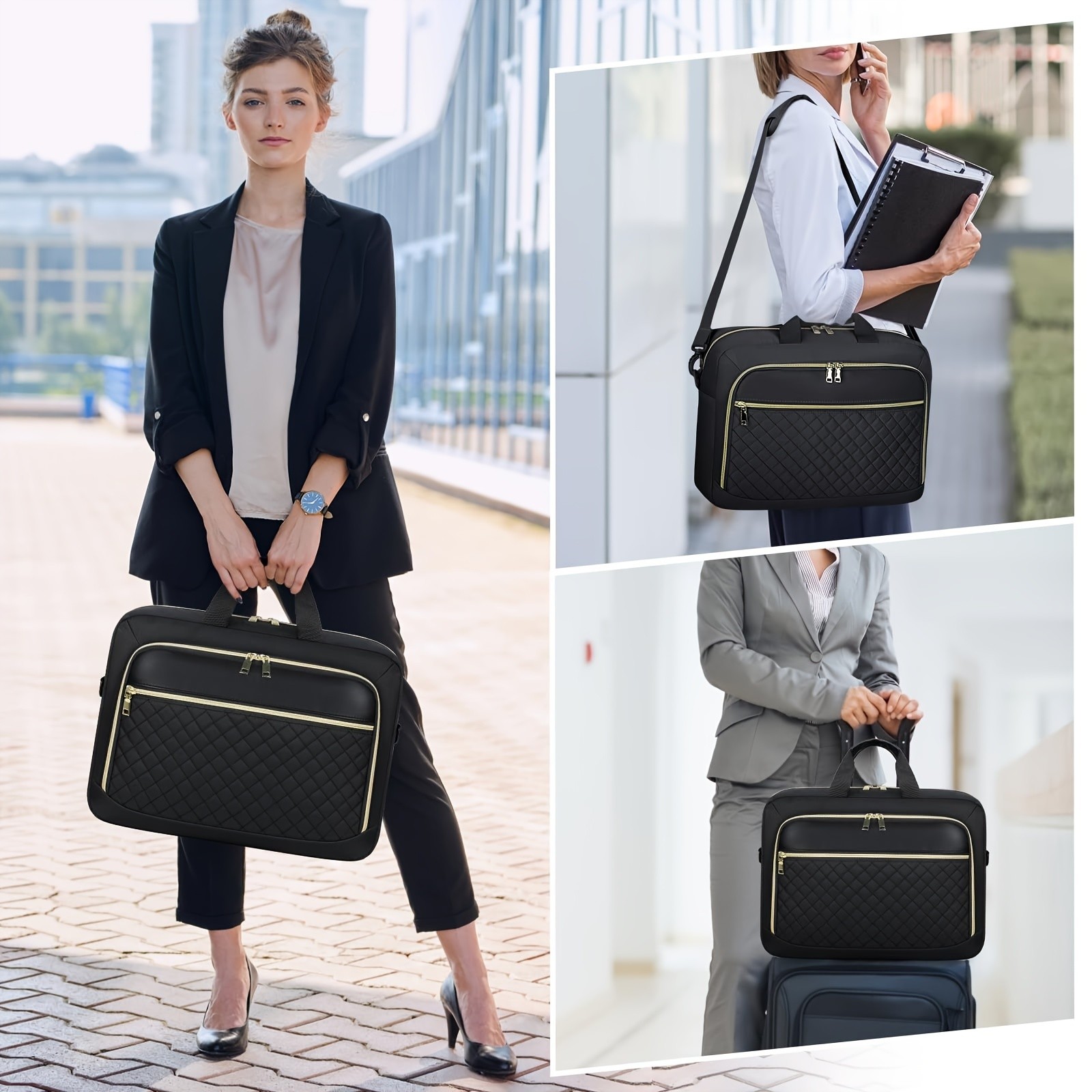 NEWHEY 39.62 cm TSA-Approved Laptop Briefcase for Women Stylish, Durable, and Secure