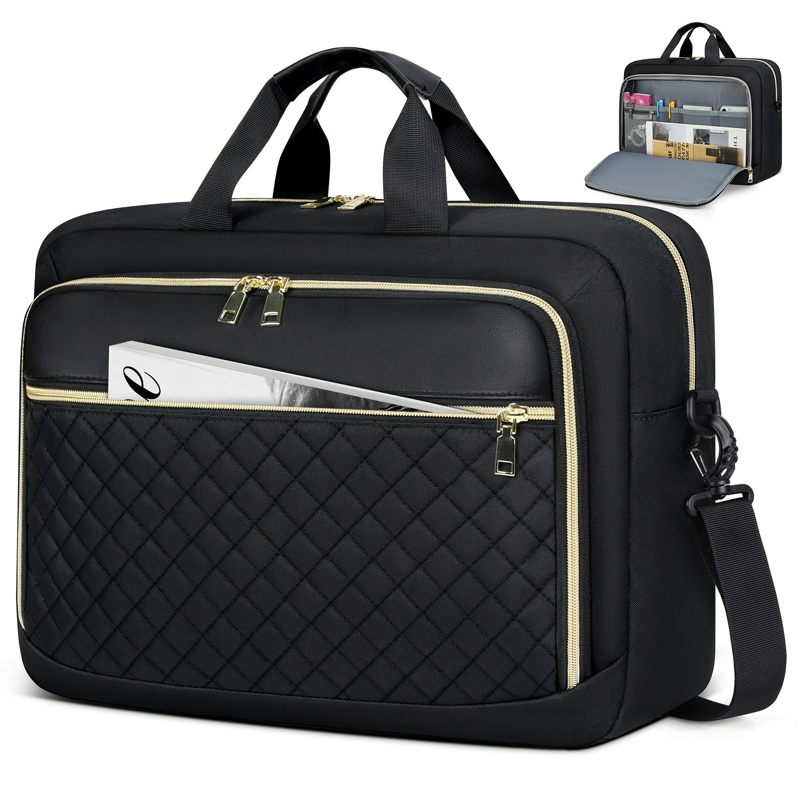 NEWHEY 39.62 cm TSA-Approved Laptop Briefcase for Women Stylish, Durable, and Secure