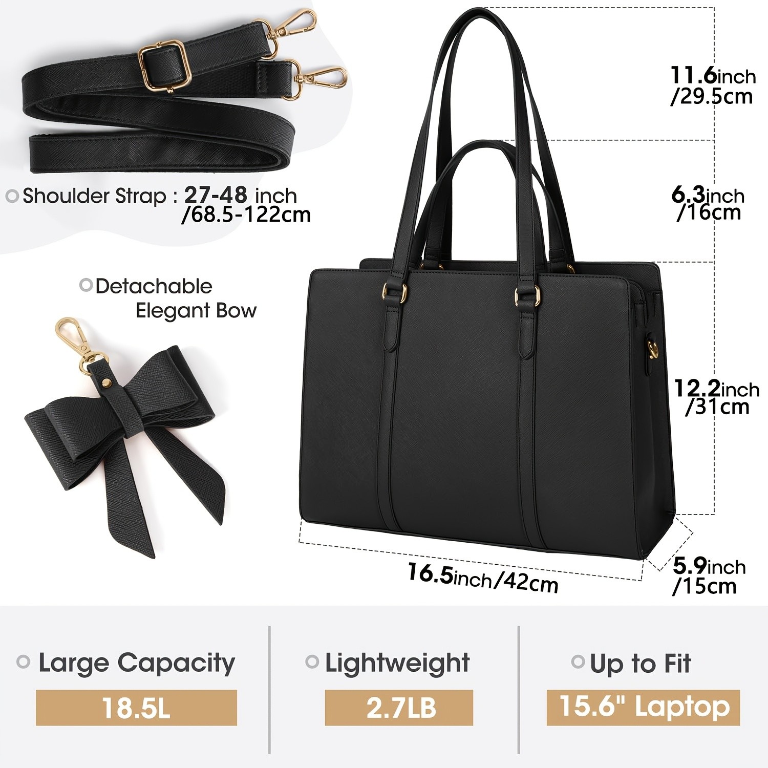 NEWHEY Laptop Bag for Women Professional, Stylish, and Lightweight for Work and Travel