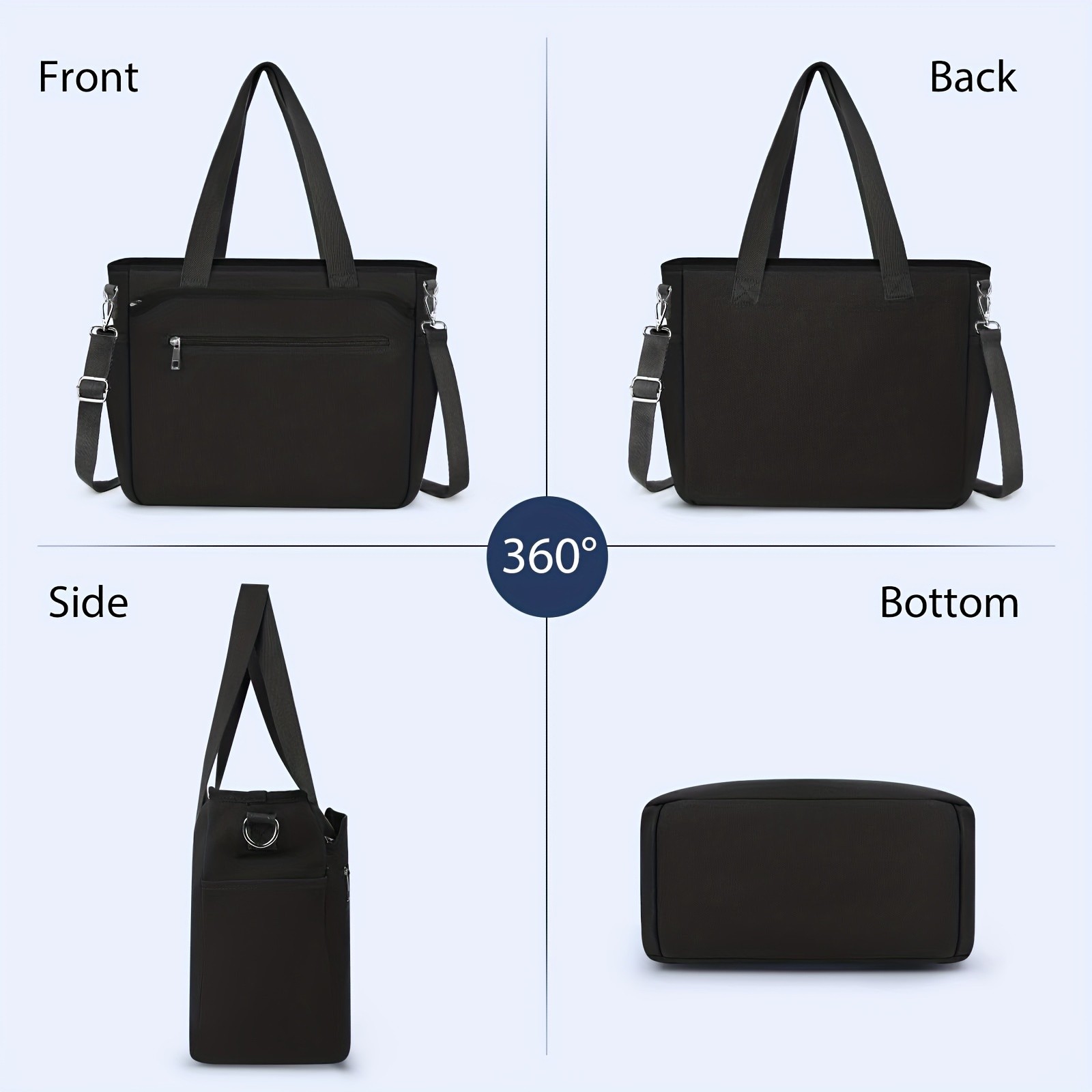 NEWHEY Womens Large Canvas Tote Bag Versatile, Durable, and Spacious for Work, School, and Beach