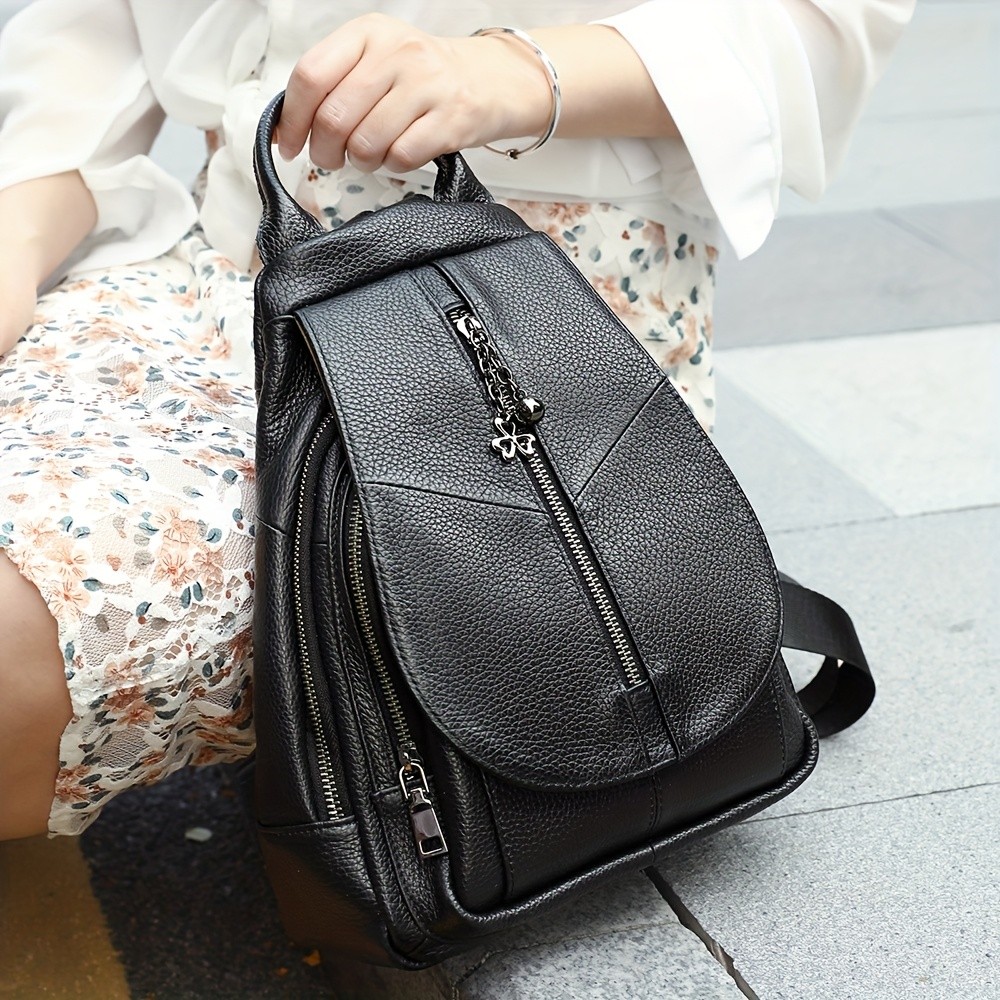 NIUCUNZH Genuine Leather Women's Backpack Stylish, Durable, and Perfect for Travel Essentials