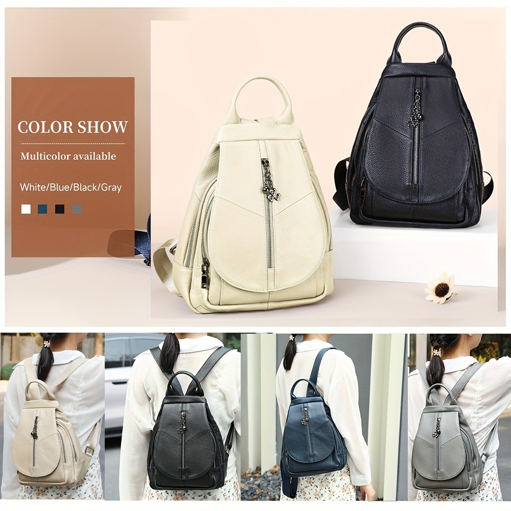 NIUCUNZH Genuine Leather Women's Backpack Stylish, Durable, and Perfect for Travel Essentials